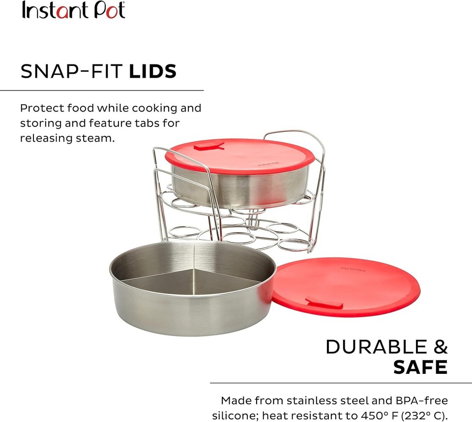 Instant Pot Official 8Piece Cook/Bake Set, Versatile and Durable