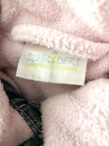 Schroders Designer Jean Coat Jacket Fleece Lined Size 12-18 Months Girls Baby - Picture 7 of 12