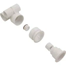 Waterway Plastics 229-1110 Poly Storm Gunite, a1-1/2"s, w2"s, Tee, Wht, Thd