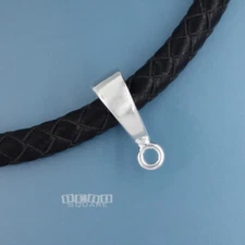 Sterling Silver Smooth Simplicity Pendant Bail Connector Open Loop [Choose Size]