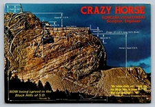 Postcard Commemorative South Dakota Crazy Horse Monument Ziolkowski 6x4 H178