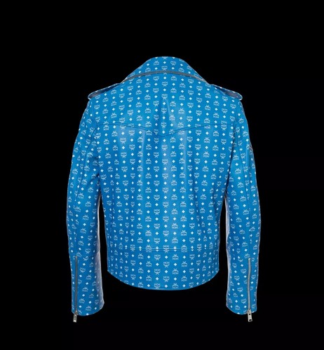 MCM Men's Visetos Leather Biker Jacket Custom Size RRP $1895 - Picture 3 of 6