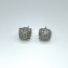 Pave Diamonds Studs 7 mm David Yurman 925 Silver Earrings