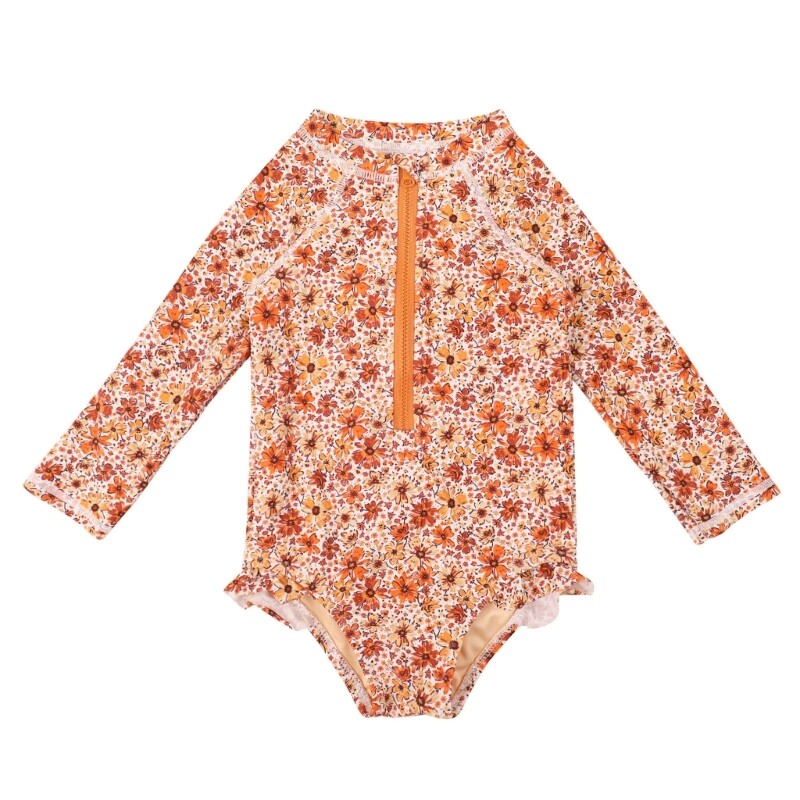 Swimming Clothes Round Neck Swimwear UPF50+ for Baby Infants Bathing