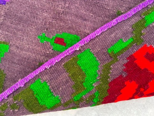 5x6 Bessarabian Vintage Handmade Rose Kilim Romanian Turkish Boho Home Decor Rug - Picture 9 of 9