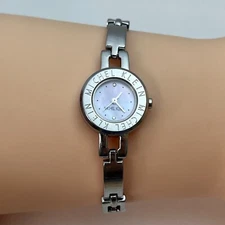 Michel Klein Ladies Watch 1N01-0CZ0 Purple Dial Stainless Steel Bracelet#455A