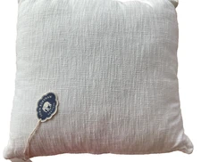 John Robshaw~WHITE~22 in~Accent Decorative Pillow~Machine wash~100% cotton~NWT~