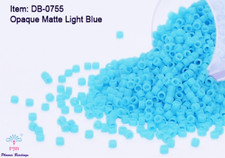 Miyuki Delicas 11/0 Opaque Matte Lt.Blue Seed Beads DB-755