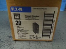 Cutler Hammer BR120 20A 1P 120V Plug In New Surplus Box of 9 Circuit Breakers