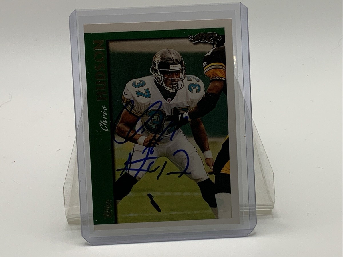Signed Chris Hudson 1997 Topps #71 Jacksonville Jaguars Football