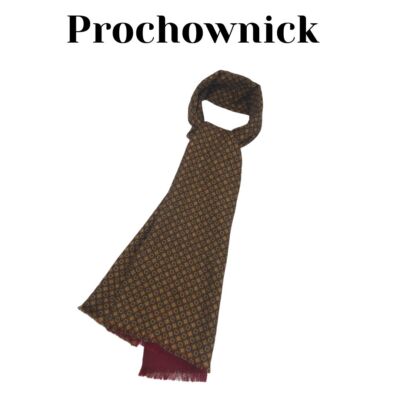 Double Schal Herren (Unisex), Wolle/Seide, Bordüre+Blumen 150002 Prochownick