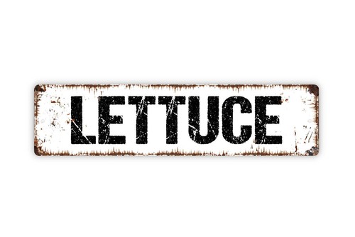 Lettuce Sign - Vegetables Garden Marker Produce Farmers Market Rustic Street - Picture 5 of 5