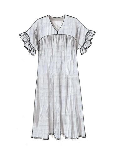 McCalls 7742 Ruffle Tunic Boho Top Babydoll Dress Pattern Sizes XS-M M7742 - Picture 6 of 9