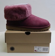 UGG CLASSIC MINI FLUFF GENUINE SHEARLING BOUGAINVILLEA BOOTS US 8 / EU 39 NEW