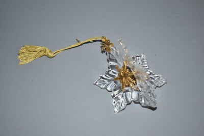 Gorham 2000 Weihnachtsbaumschmuck Schneeflocke Glas 11,1 cm Fach #F4