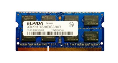 EBJ21UE8BFU0-DJ-F Elpida 2GB PC3-10600 DDR3-1333MHz non-ECC Unbuffered CL9 204-P