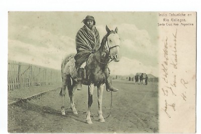 Postcard Argentina, Santa Cruz, Indio Tehuelche In Rio Gallegos
