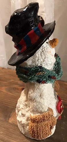 Holiday Collections Glitter Heart Snowman * Resin Figurine * World Bazaar - Picture 14 of 19