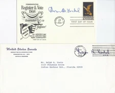 1344 REGISTER & VOTE - Signed by Senator Thomas Kuchel