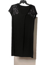 TAYLOR Dress Black Sequins Stretchy