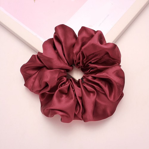 Extra Large Scrunchies Hair Band Satin Silk Fabric Elastic Bobble - Bild 11 von 22
