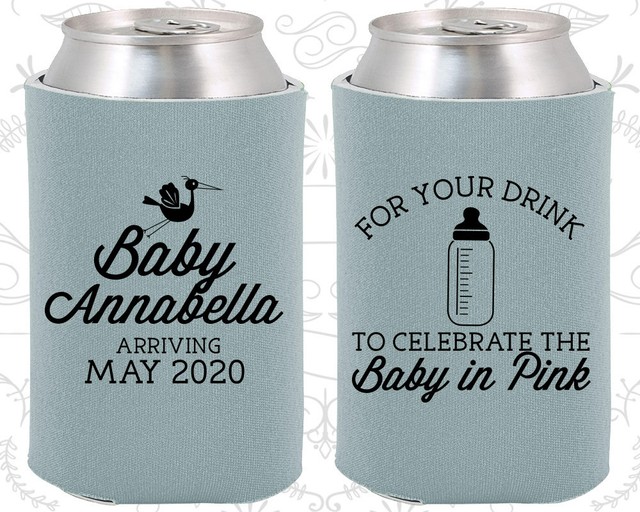 Baby Shower Koozies Koozie Supplies (90014) Baby In Pink, it’s a Girl