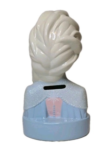 Disney Frozen Princess Elsa Ceramic Coin Piggy Bank In My Element Collection 8" - Picture 3 of 7