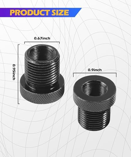 2 Pack Oil Filter Adapter,Car Accessories 1/2x28 to 3/4 x16 Thread ...