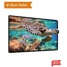 Projector Screen, 4K 16:9 HD Rear Front Projector Screen Foldable Projection ...