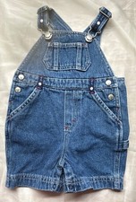 Gymboree Denim Bibbed Shorts Baseball 3-6 M