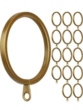 Meriville curtain rings / eyelets gold tone circle 2” hardware 14 pcs. NEW
