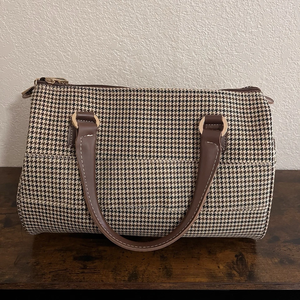 Bolso de Mano de Viaje Colección Wembley LONDON FOG Patrón Pata de Gallo LEER Foto 3 de 4