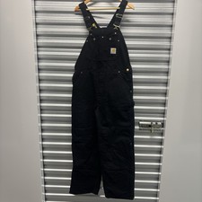 Black Carhartt Overalls Size 40x32 Great Condition No Stains See Pics