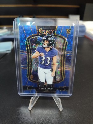 2025 Panini Select Tyler Loop Premier Level H2 BLUE DISCO PRIZM /25 #161 Ravens