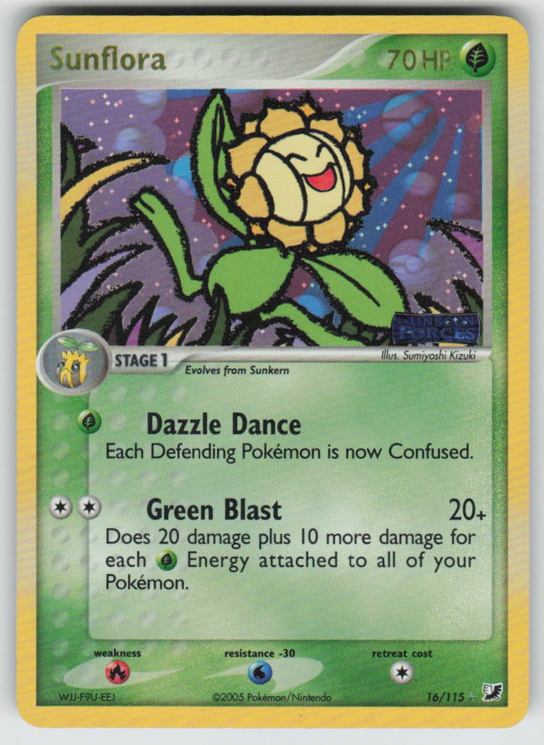 Sunflora Reverse Holo 16/115 Rare Unseen Forces Pokemon NM