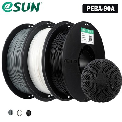 eSUN PEBA 90A Filament Lightweight  Flexible 3D Printer Filament 1.75mm 0.8kg US