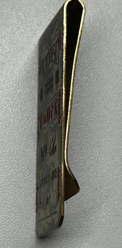 Vintage Horse Racing Ticket FNV7X Money Clip Ruidoso Downs Gold Tone and Red - Picture 3 of 4