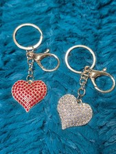 Rhinestone Heart Keychain/Bag Charm