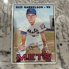 Topps Bud Harrelson New York Mets Baseball Card #306 1967 Rookie MLB. rookie card picture