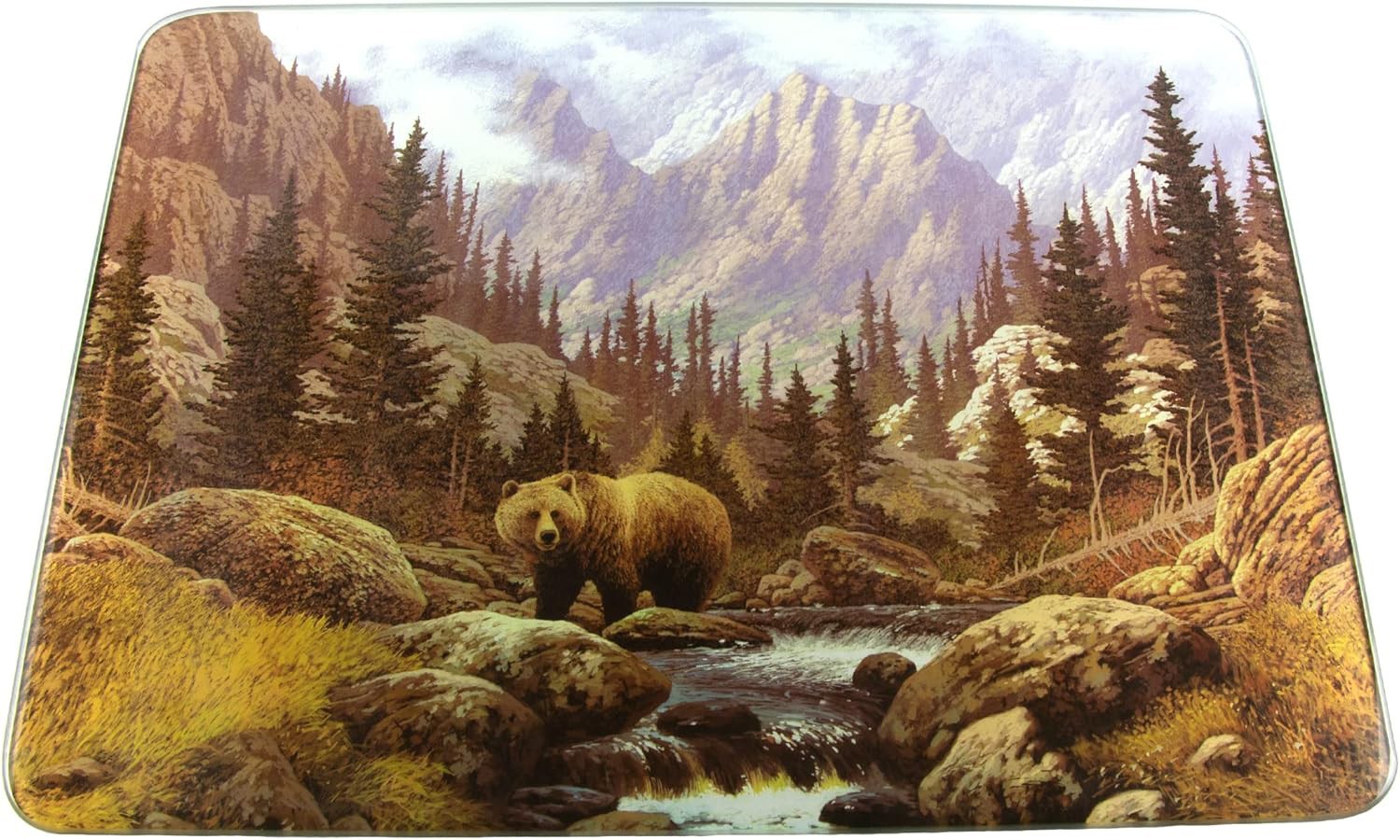 Разделочная доска из закаленного стекла Woodland Creek Grizzly Bear 12 x 16 дюймов 4790₽