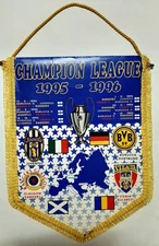 GAGLIARDETTO CALCIO CHAMPION LEAGUE 1995 - 1996. NUOVO.
