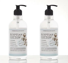 2 COMMONWEALTH SOAP TOILETRIES CST EGYPTIAN COTTON w/ALOE Hand Wash 15.5 oz