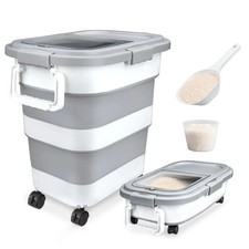 Rice Storage Container, Collapsible Airtight 10-40 Lb Rice Storage 10-40 Lbs