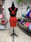 Size 9/10 Red Exposed Zip Strappy Back Prom Homecoming Formal Cocktail Dress NWT — photo 4