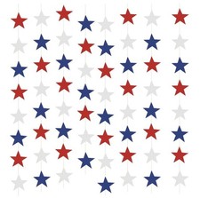 4Th of July Decorations, Red White  Blue Decorations, 78Ft Patriotic Star Garla