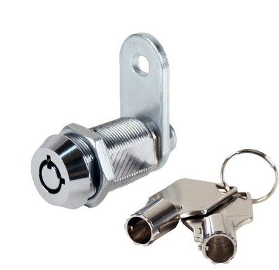 FJM Security 2400AL-KA Tubular Cam Lock with 1-1/8'' Cylinder and Chrome Finis...