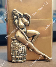 1 pièce autocollant badge fille sexy jambes longues laiton bricolage décoration briquet