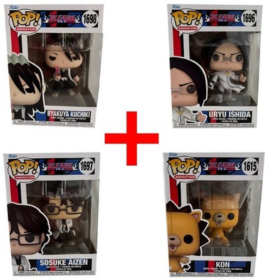 Funko Pop! Animation Bleach Byakuya Kuchiki, Uryu Ishida, Vinyl-Figuren, 4er-Set