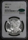 1881-S (MS66 CAC) Morgan Silver Dollar $1 NGC - Superb Gem