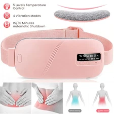 Heating & Vibration Pad Belt with Timer For Menstrual Cramps Period Pain Relief